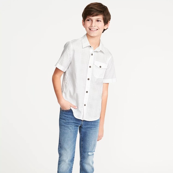Old Navy Textured Dobby Shirt for Boys - Picture 1 of 2